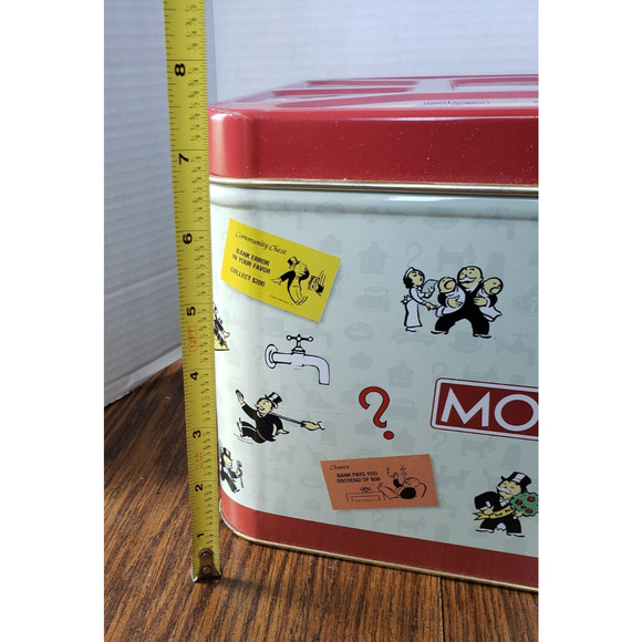 Vintage Hasbro Monopoly Large Popcorn Tin Toy Chest 1998 - Picture 9 of 11